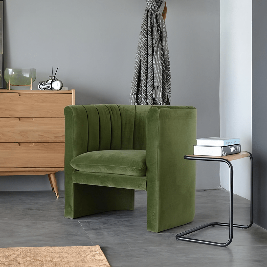 Edwick Armchair, Green Velvet - Miola