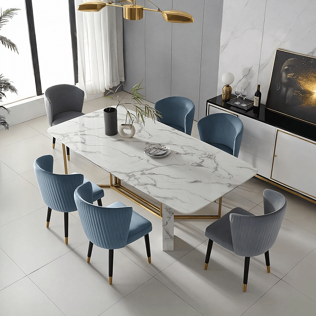 FenX Dining Table, Dining Table, Sintered Stone And Gold - Miola