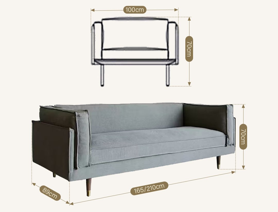 Finnegan Two Seater Sofa, Linen - Miola