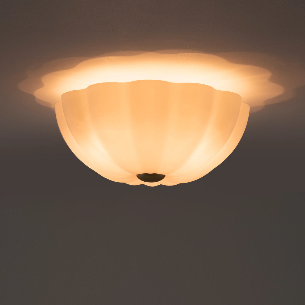 White Flower Flush Ceiling Light - Miola