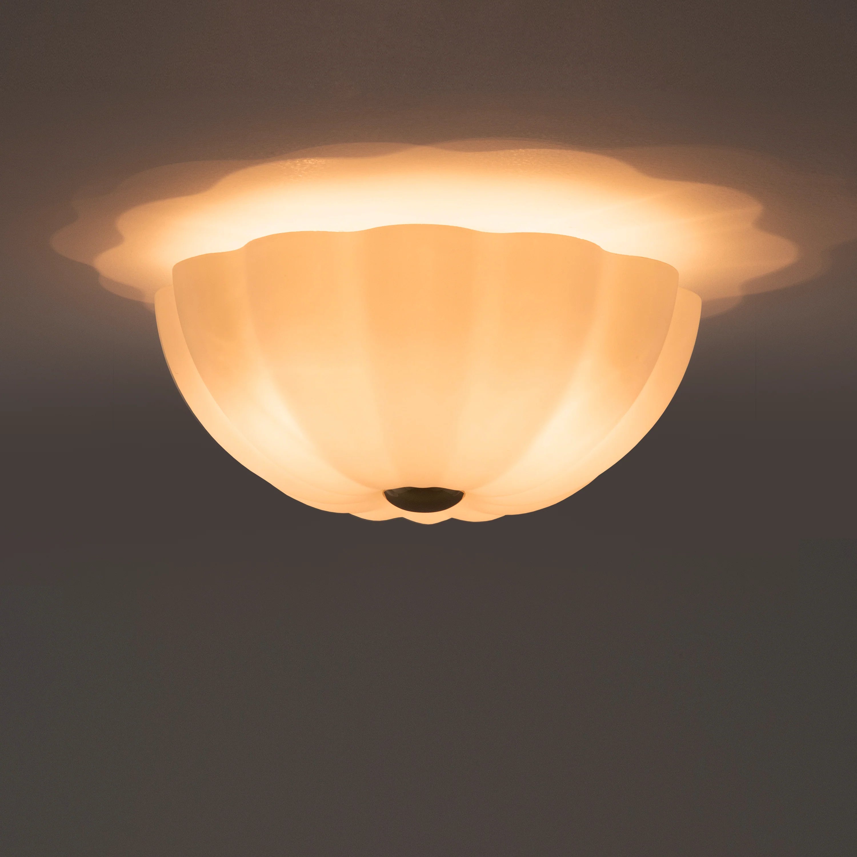 White Flower Flush Ceiling Light - Miola