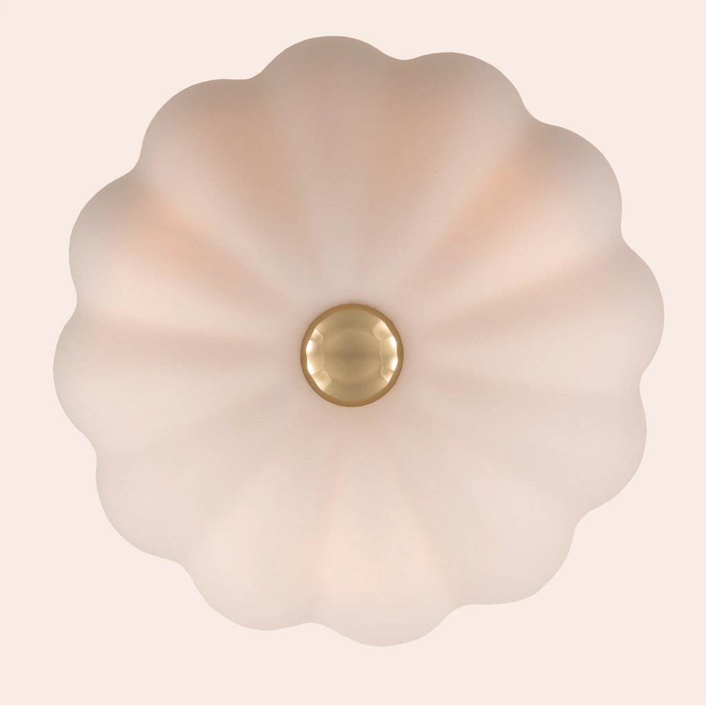 White Flower Flush Ceiling Light - Miola