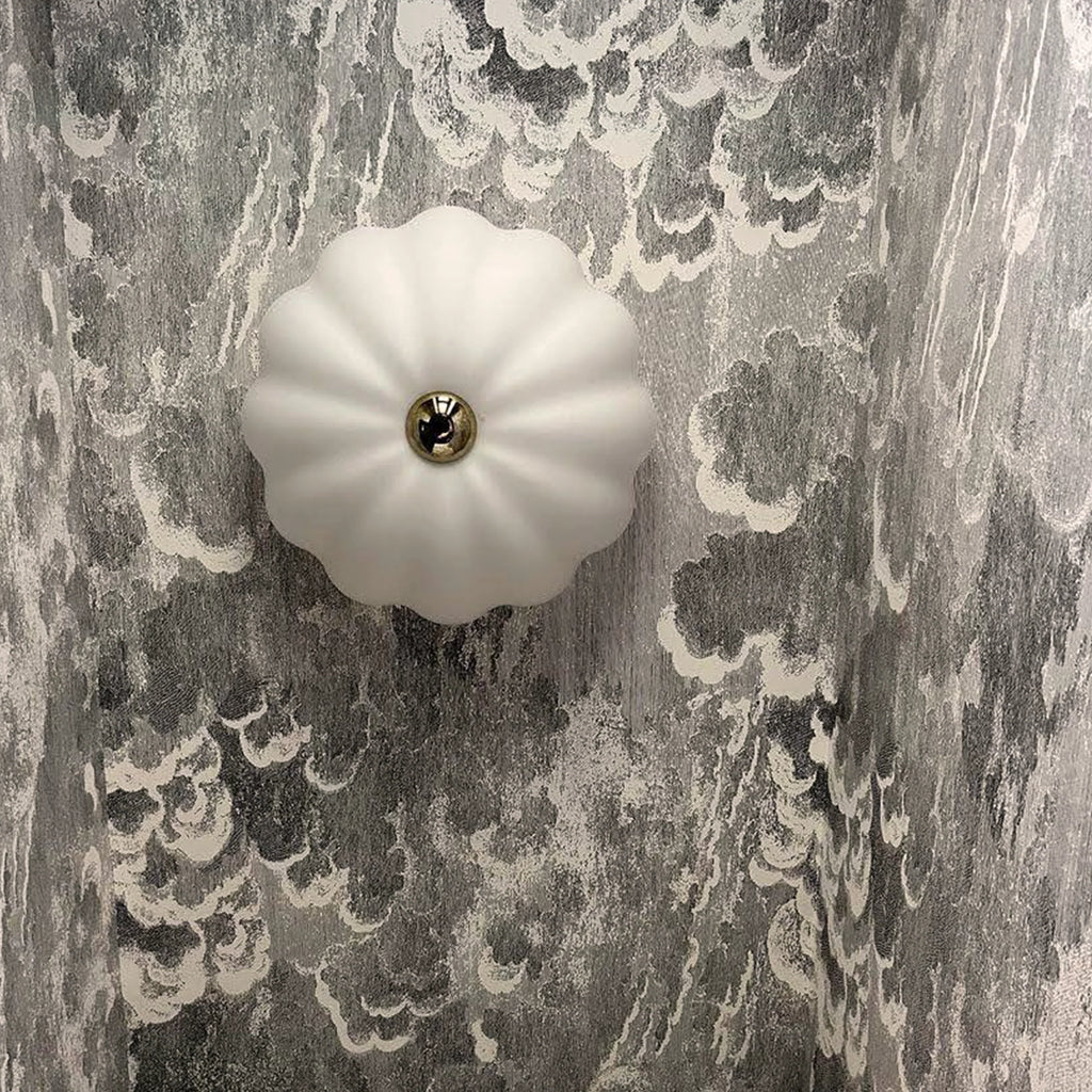 White Flower Flush Ceiling Light - Miola