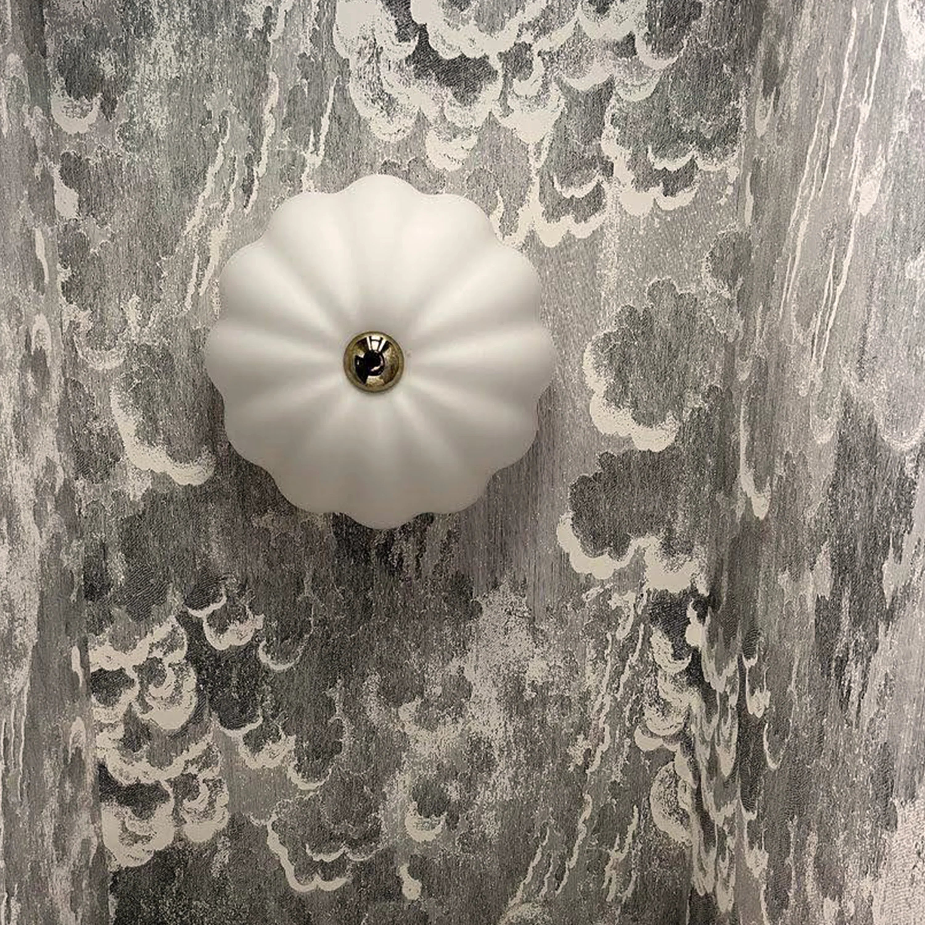 White Flower Flush Ceiling Light - Miola
