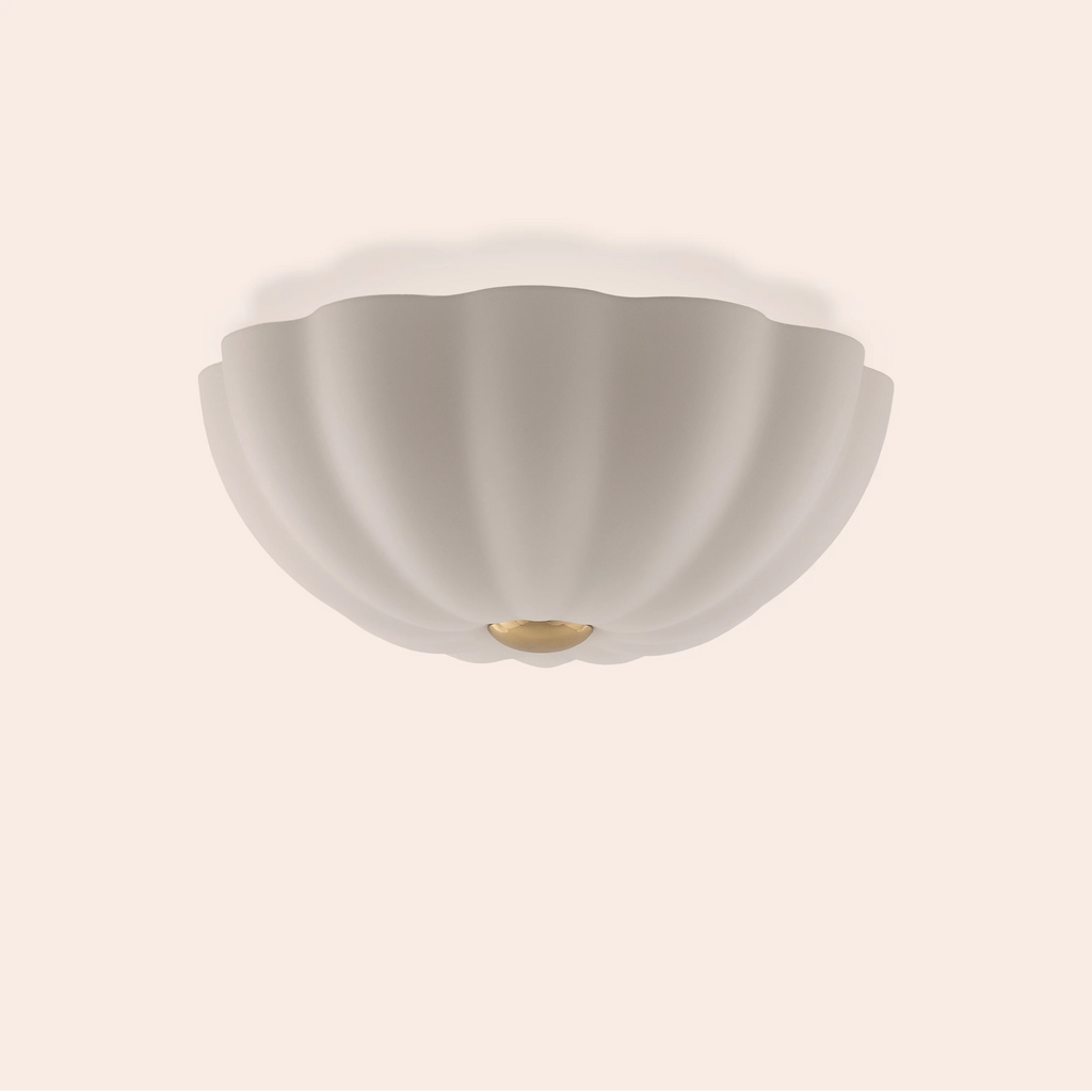 White Flower Flush Ceiling Light - Miola