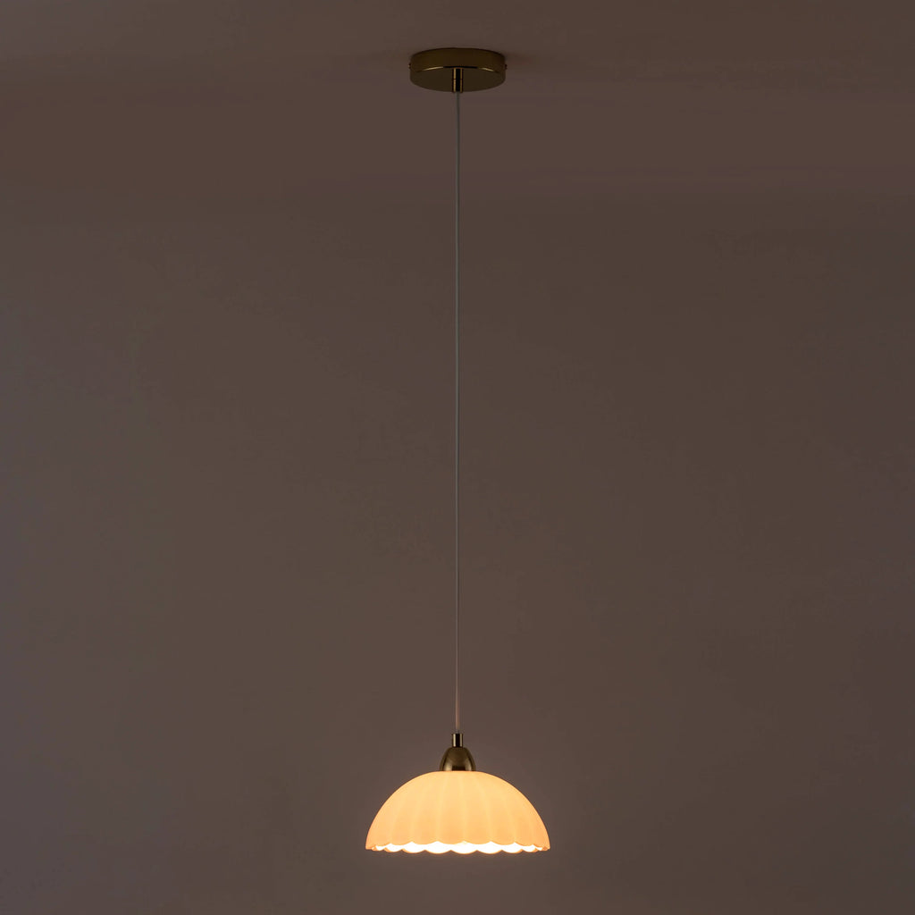 White flower pendant ceiling light - Miola