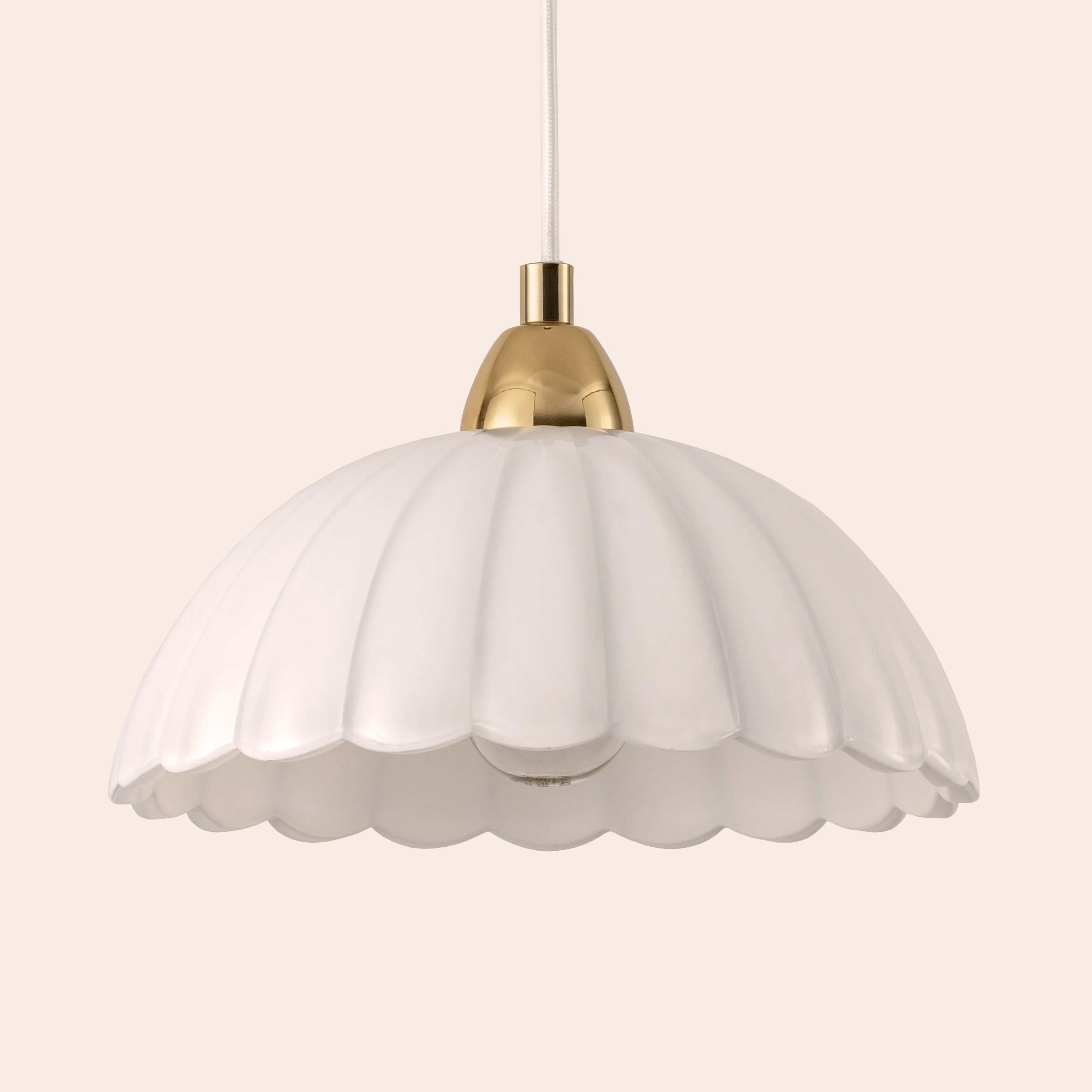 White flower pendant ceiling light