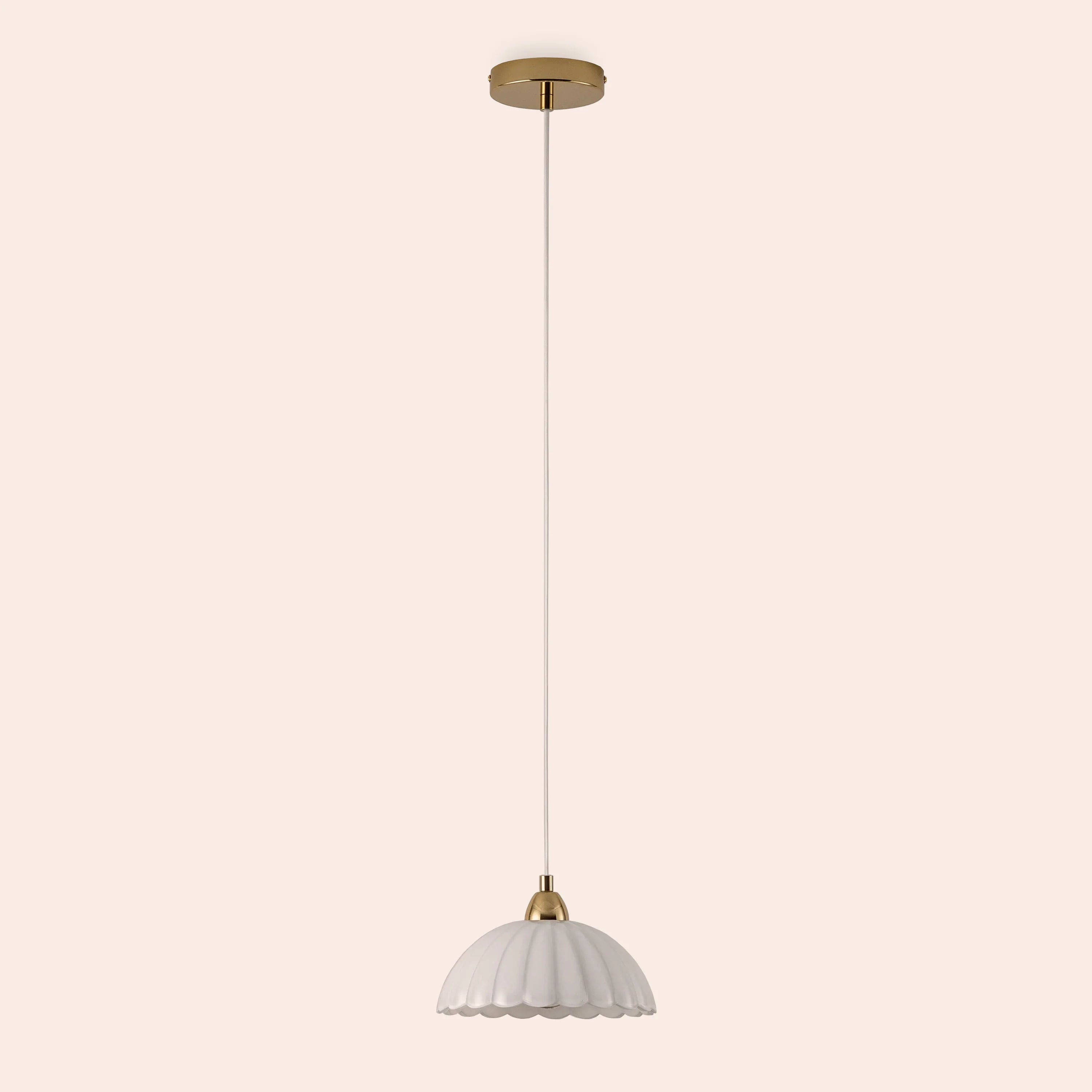 White flower pendant ceiling light - Miola
