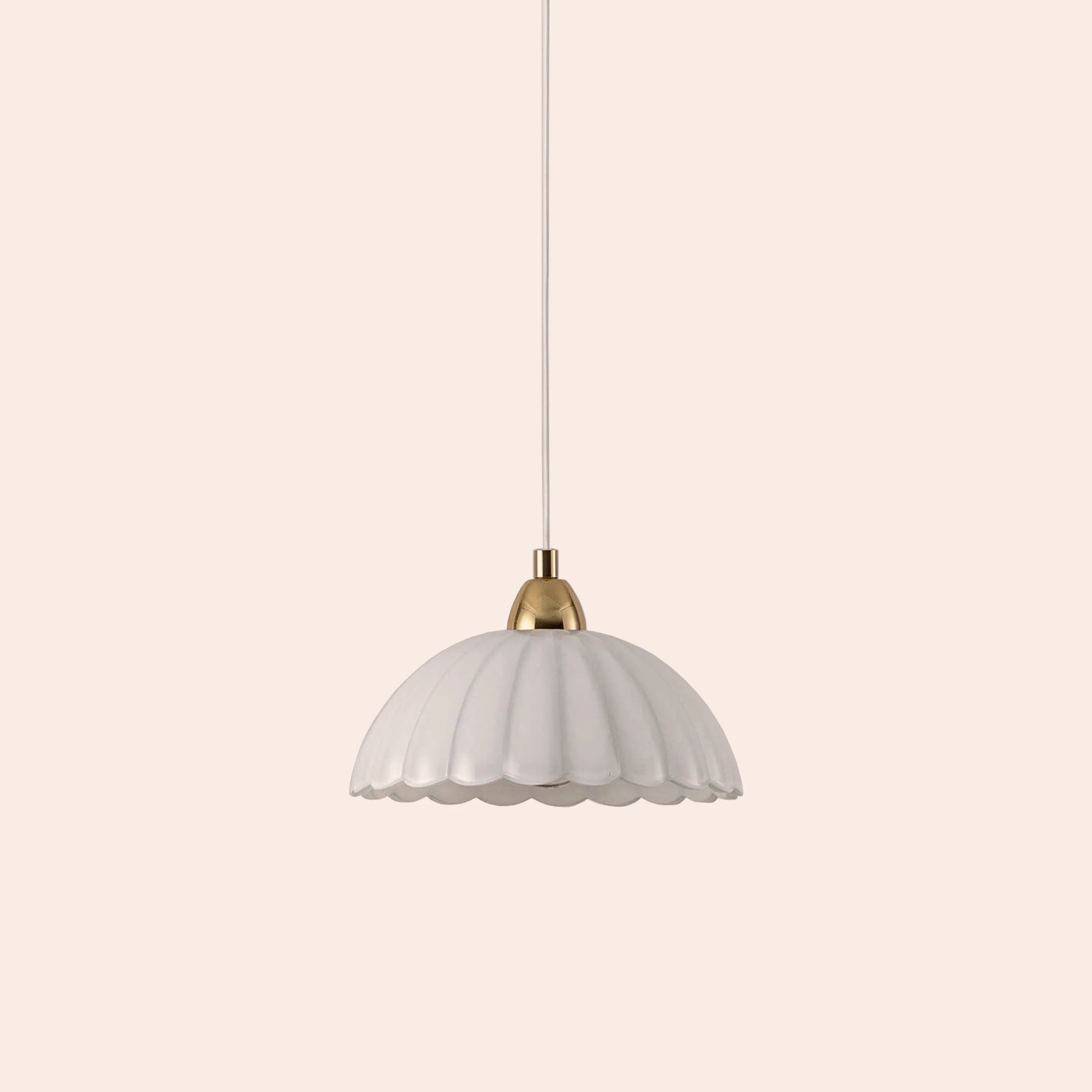White flower pendant ceiling light