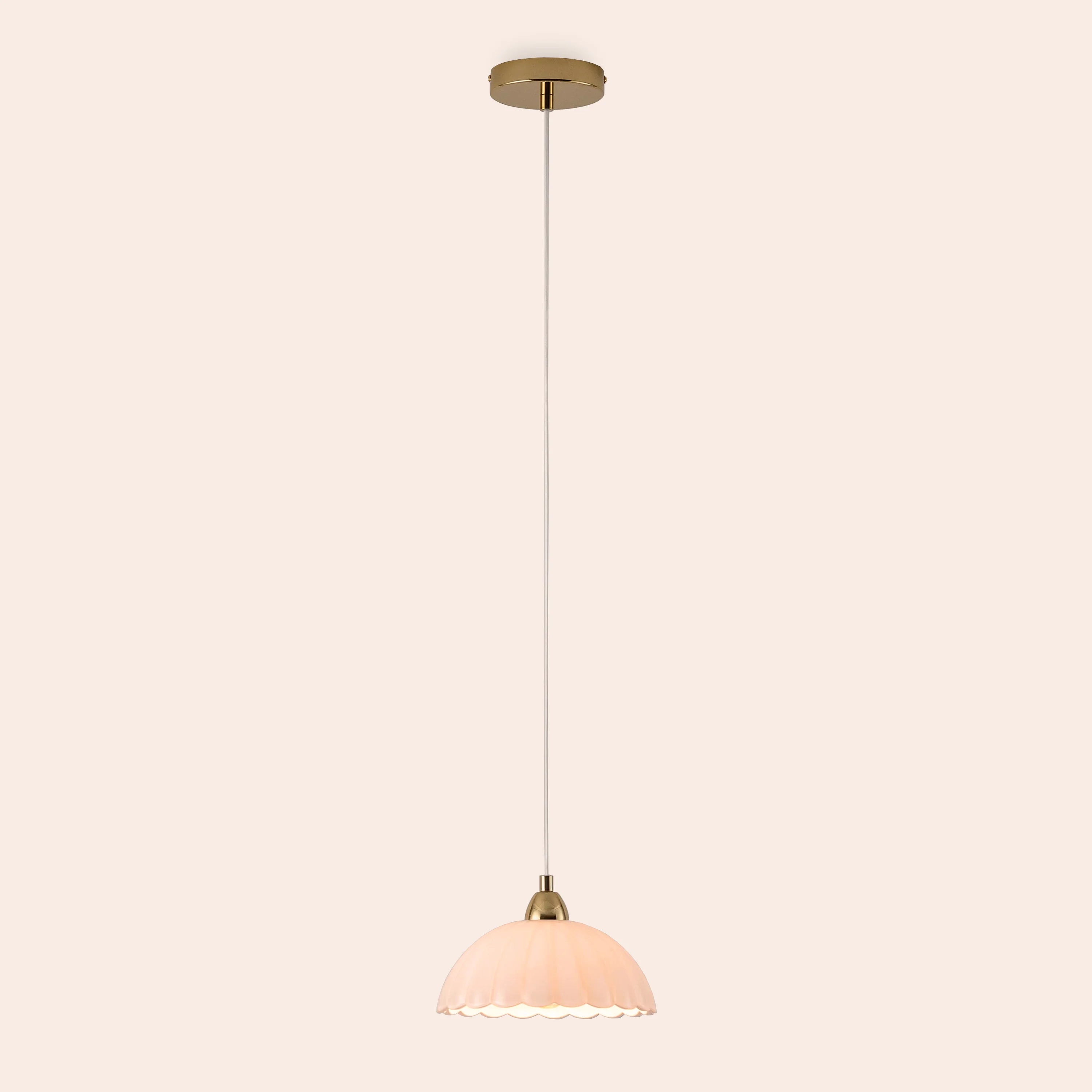 White flower pendant ceiling light - Miola