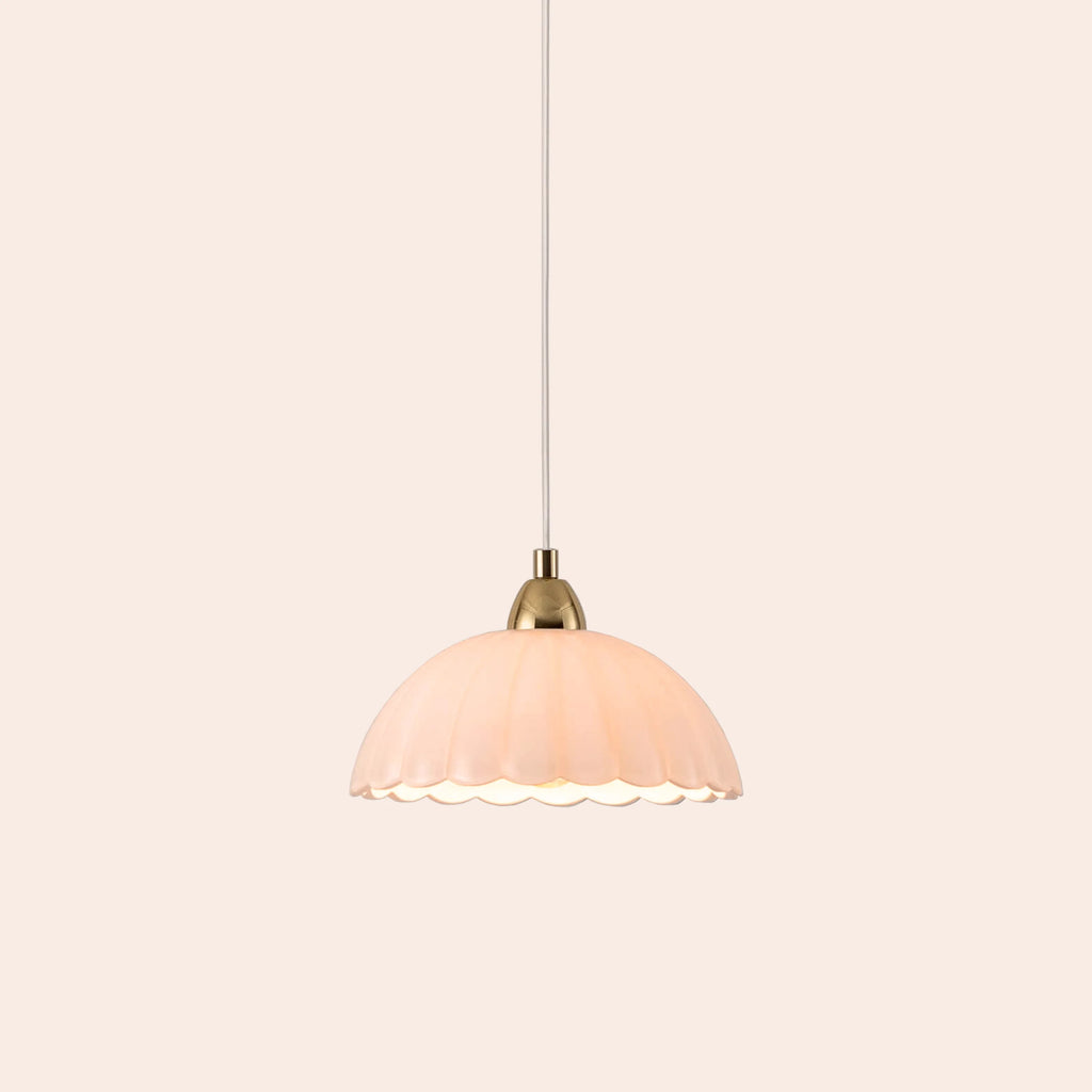 White flower pendant ceiling light - Miola
