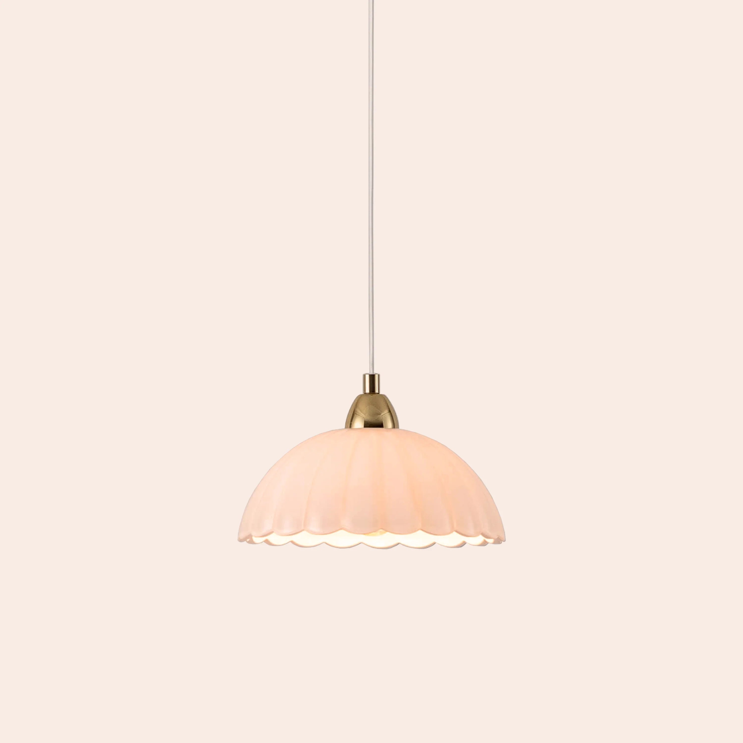 White flower pendant ceiling light - Miola
