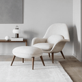 Fredericia Swoon Armchair And Footstool, Velvet - Miola
