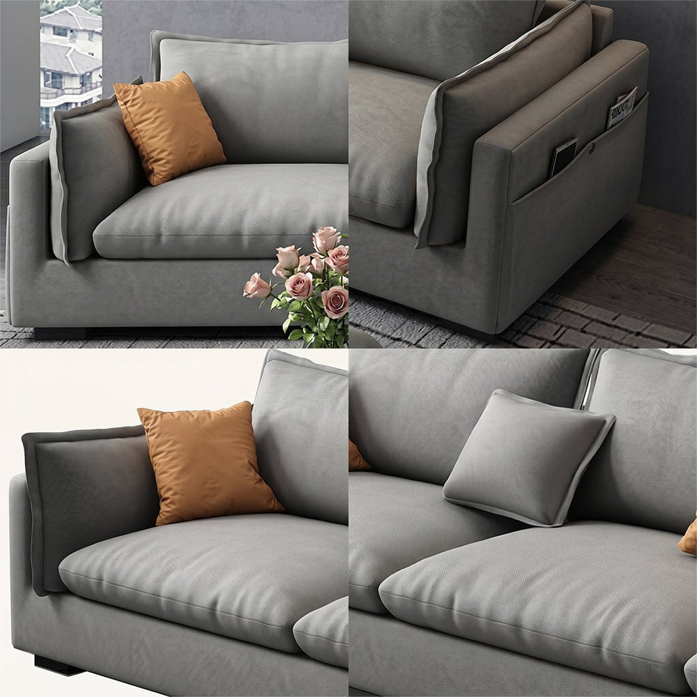 G918 Amos Three Seater Sofa Corner, Leathaire - Miola
