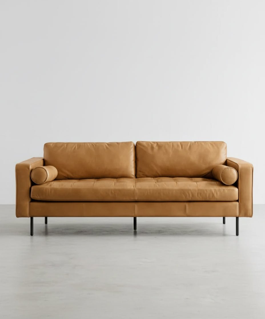 Porto Two Seater Sofa, Real Leather - Miola
