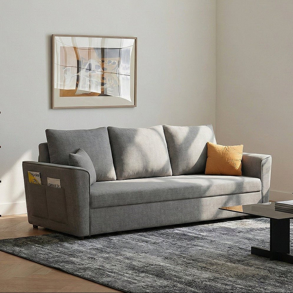 Gertrude Sofa Bed Single Seater, Two Seater, Linen - Miola