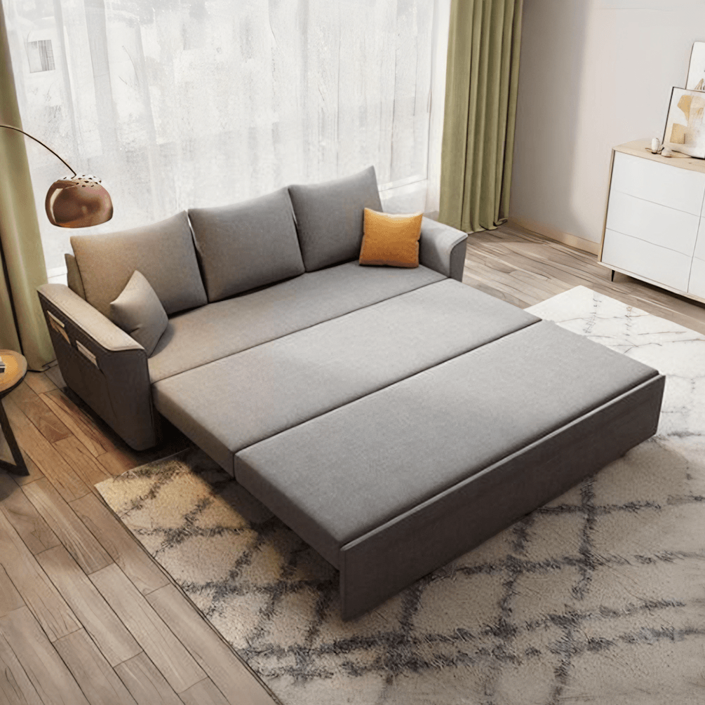 Gertrude Sofa Bed Single Seater, Two Seater, Linen - Miola
