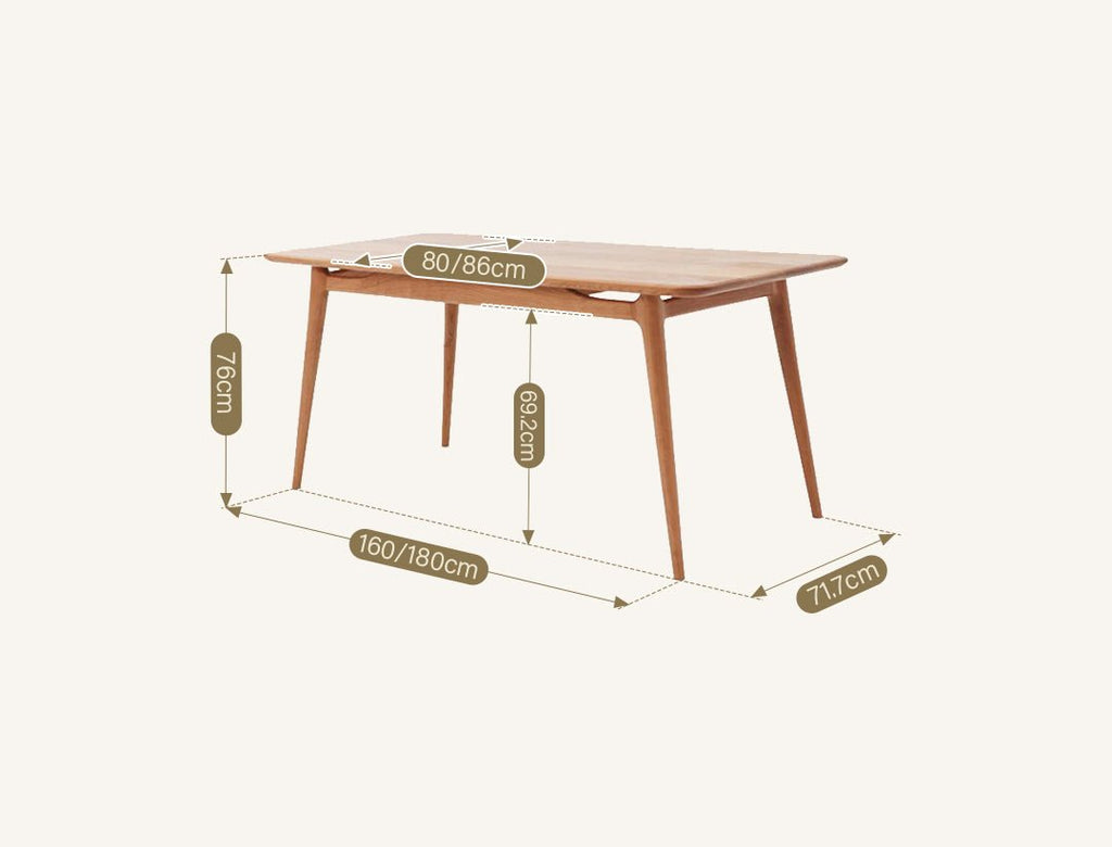 Giano Dining Table, Oak - Miola