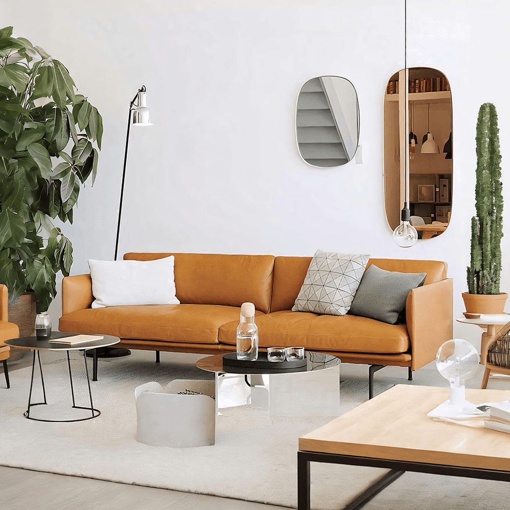 H81 Hamilton Two Seater / Three Seater Sofa, Italian Genuine Leather - Miola