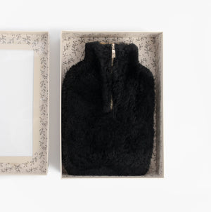 Sheepskin Hot Water Bottle Black