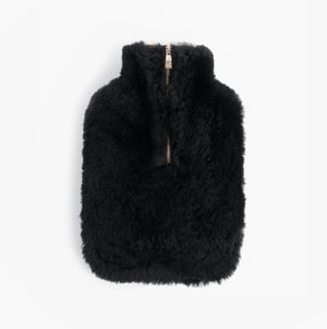 Sheepskin Hot Water Bottle Black