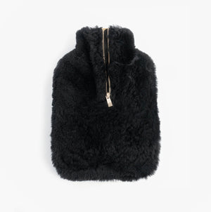 Sheepskin Hot Water Bottle Black