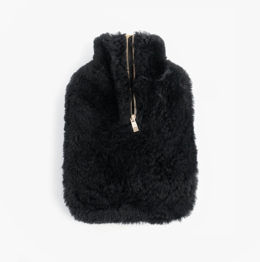Sheepskin Hot Water Bottle Black