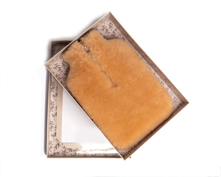Sheepskin Hot Water Bottle Chestnut