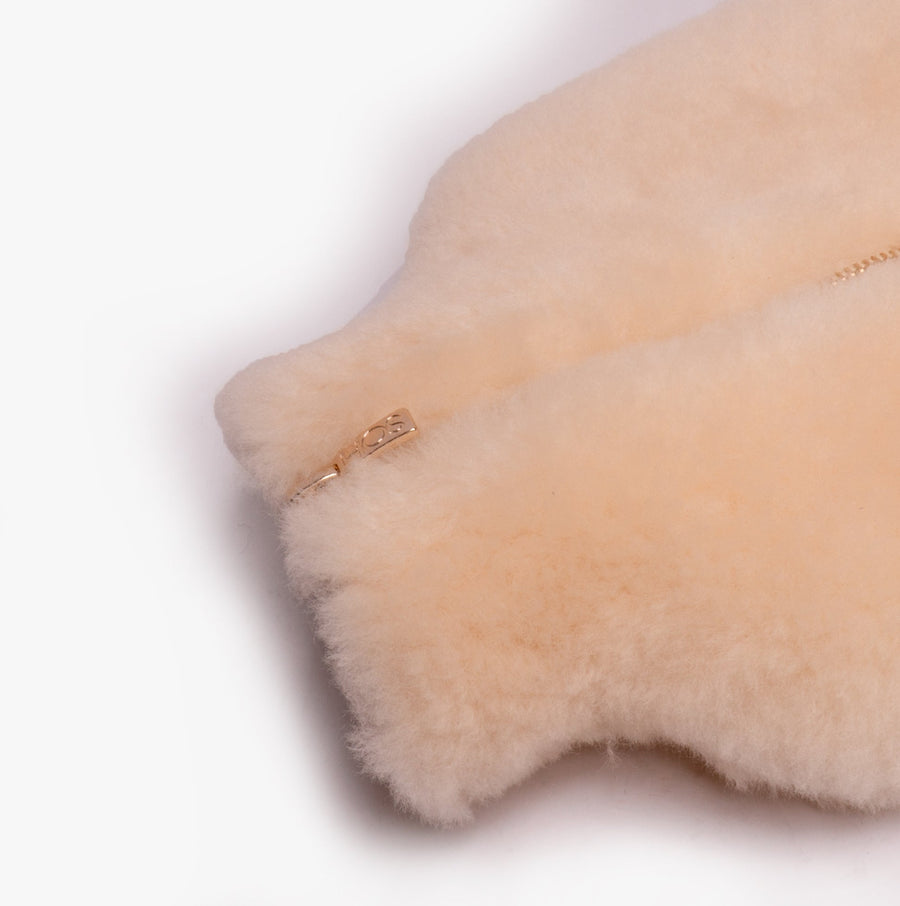 Sheepskin Hot Water Bottle Cream