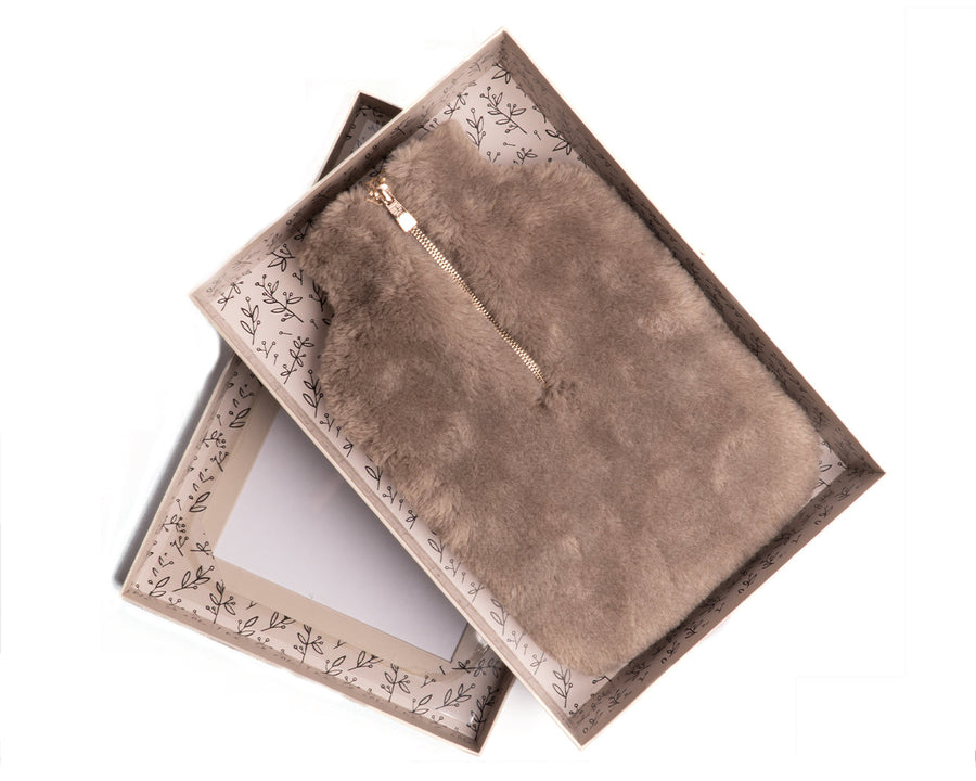 Sheepskin Hot Water Bottle Grey