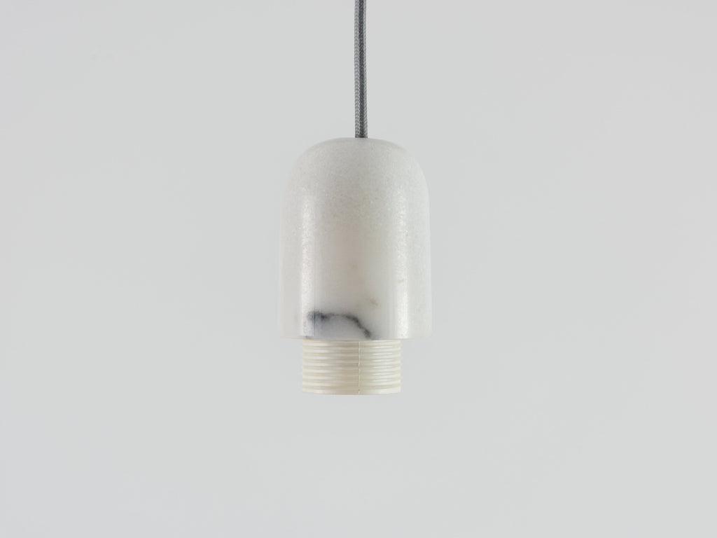 White marble ceiling pendant fitting - Miola