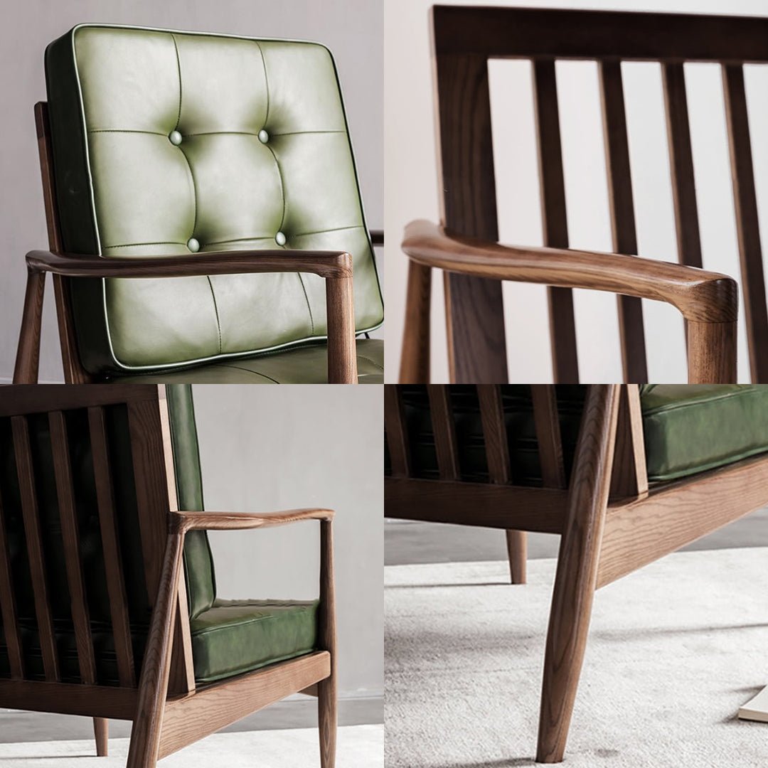 Hans CH32 Green Armchair, Solid Wood - Miola