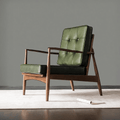 Hans CH32 Green Armchair, Solid Wood - Miola