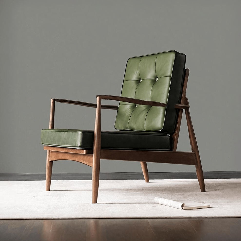 Hans CH32 Green Armchair, Solid Wood - Miola
