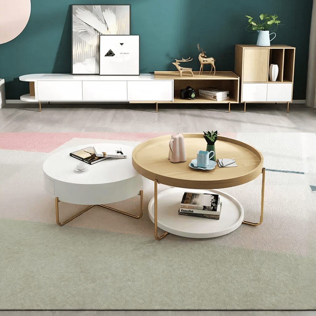 Harper Nesting Coffee Table, Oak - Miola