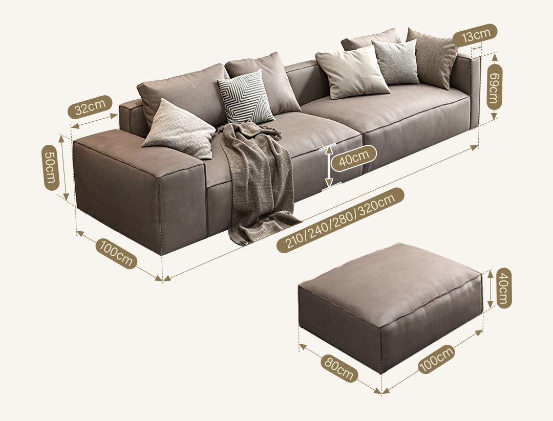 Hartste Two Seater Sofa, Leathaire - Miola