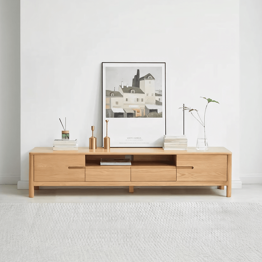 Haygashen Rattan TV Stand, Oak - Miola