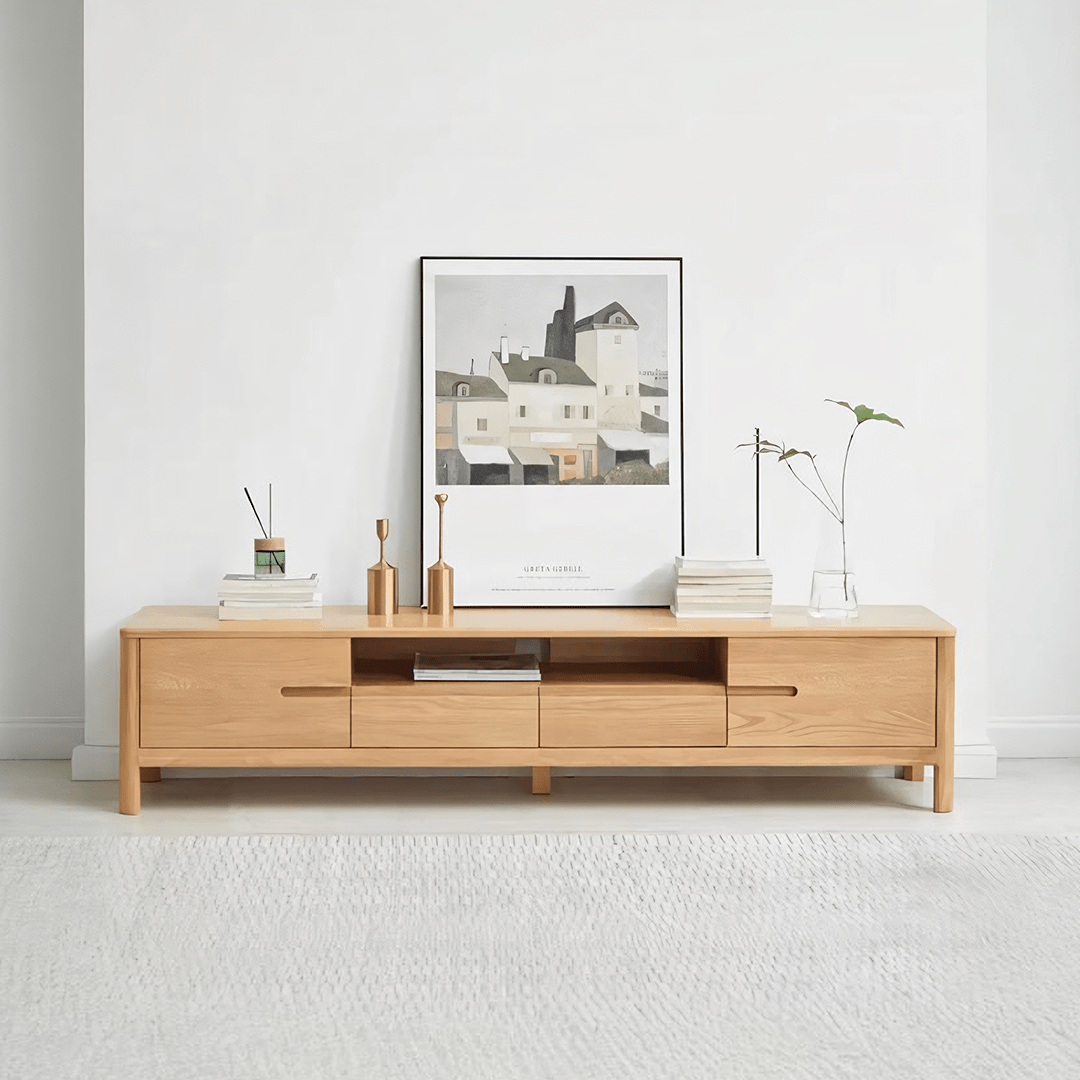 Haygashen Rattan TV Stand, Oak - Miola