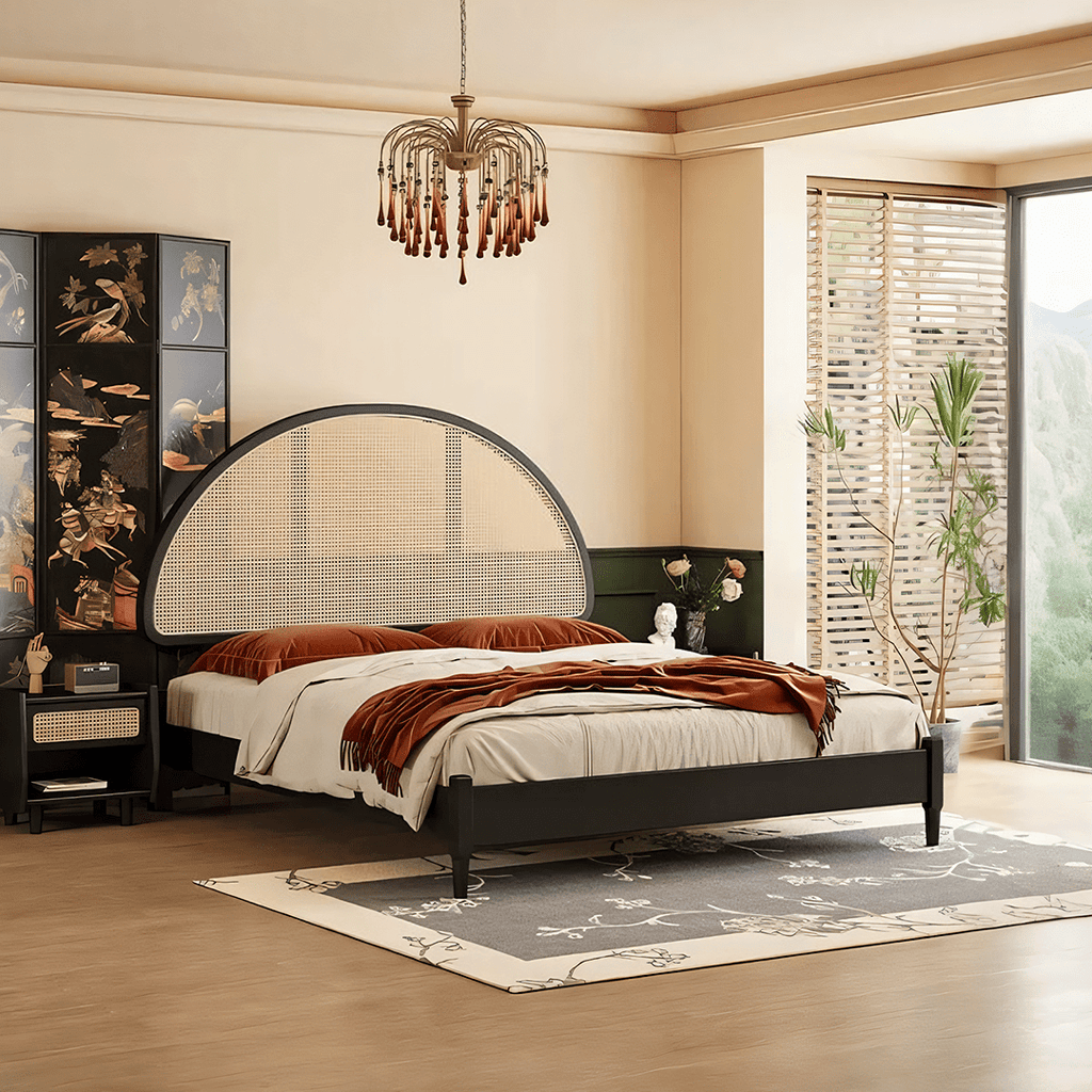 Heather King Size / Super King Size Bed, Rattan - Miola