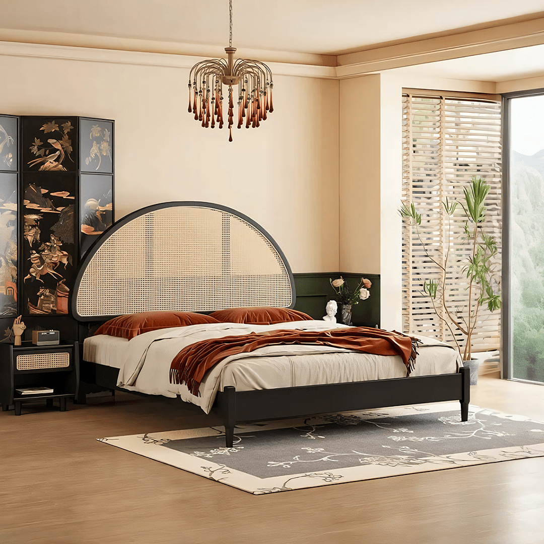 Heather King Size / Super King Size Bed, Rattan - Miola