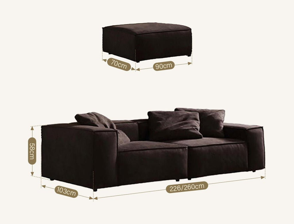 Hee Nordic Sofa, Two Seater, Three Seater Sofa, Corner Sofa, Suede - Miola