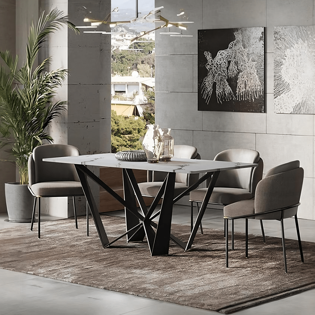 Helix Dining Table Set, Sintered Stone - Miola