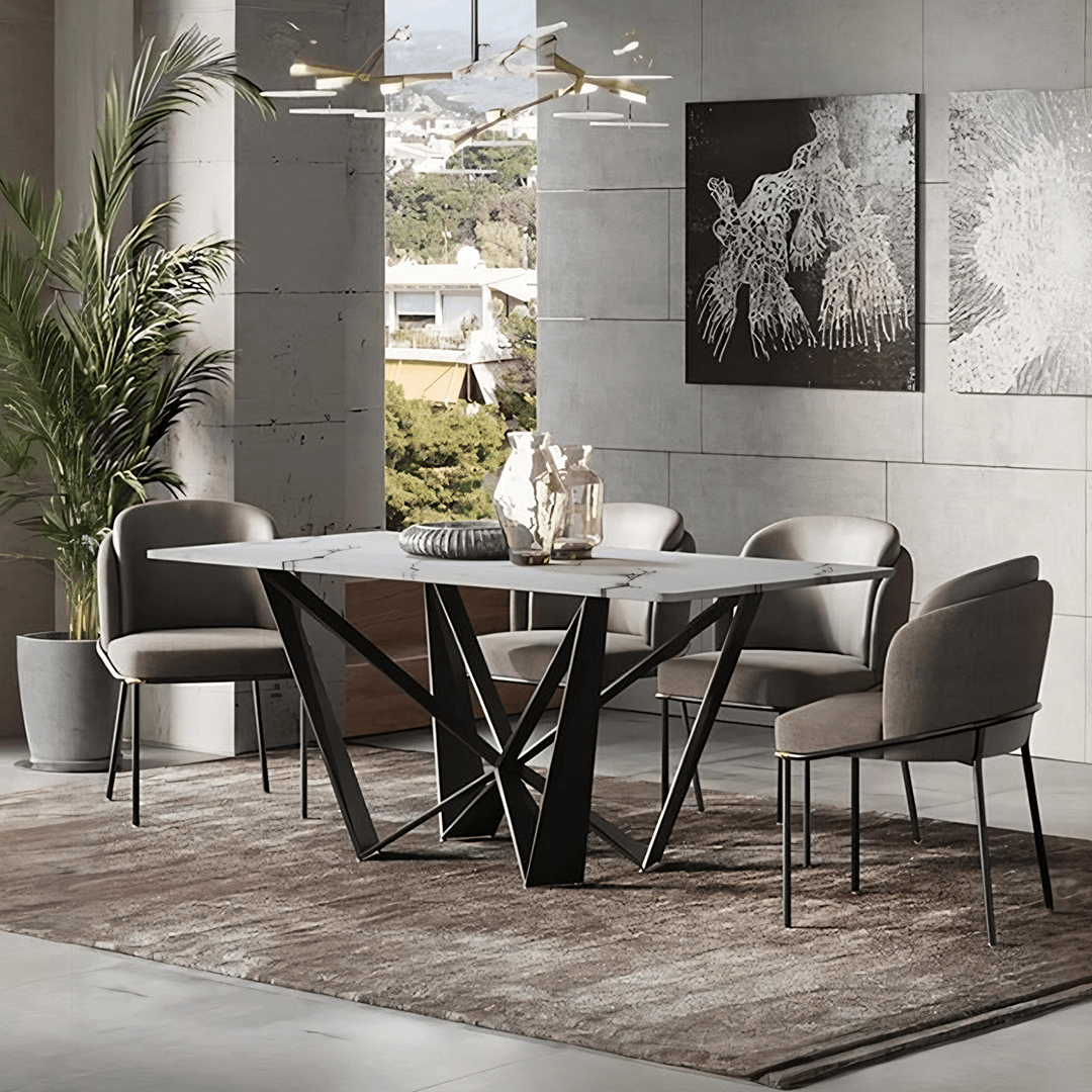 Helix Dining Table Set, Sintered Stone - Miola