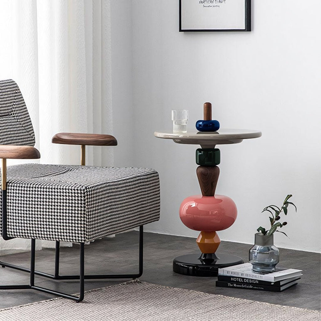 Holborn Pearls Round Side Table - Miola
