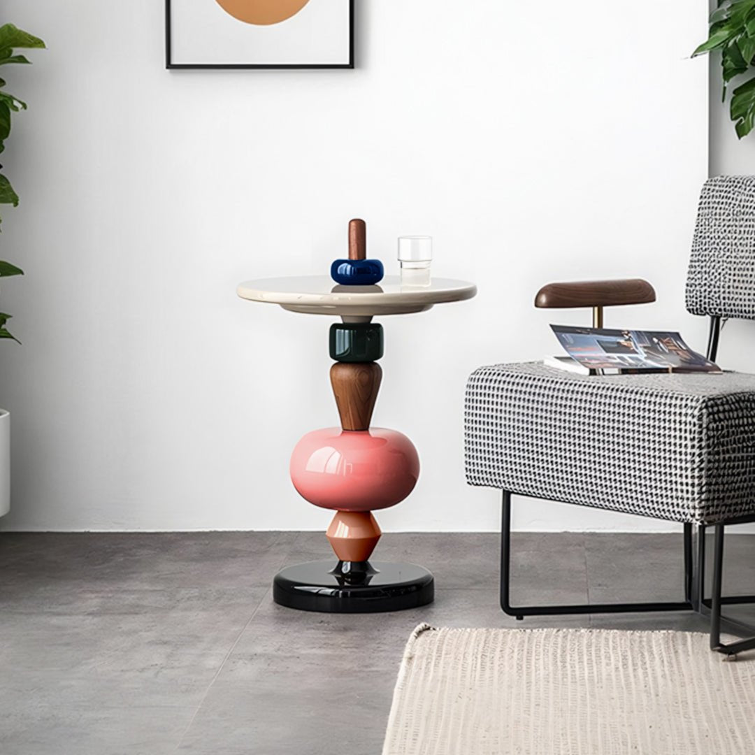 Holborn Pearls Round Side Table - Miola