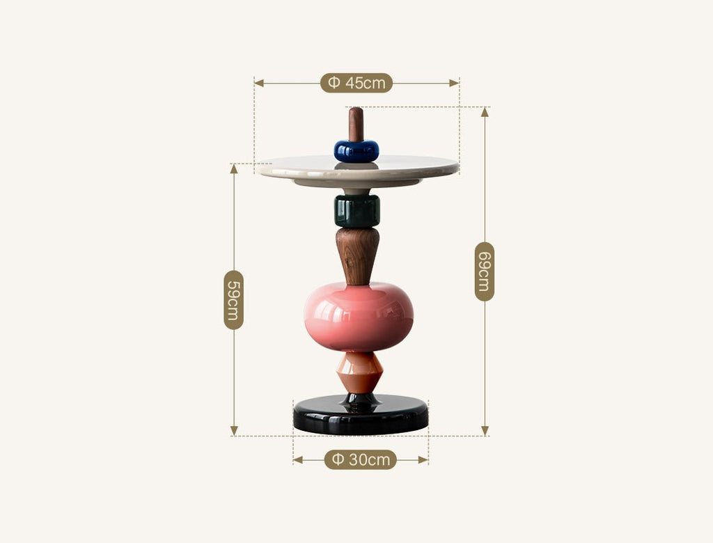 Holborn Pearls Round Side Table - Miola