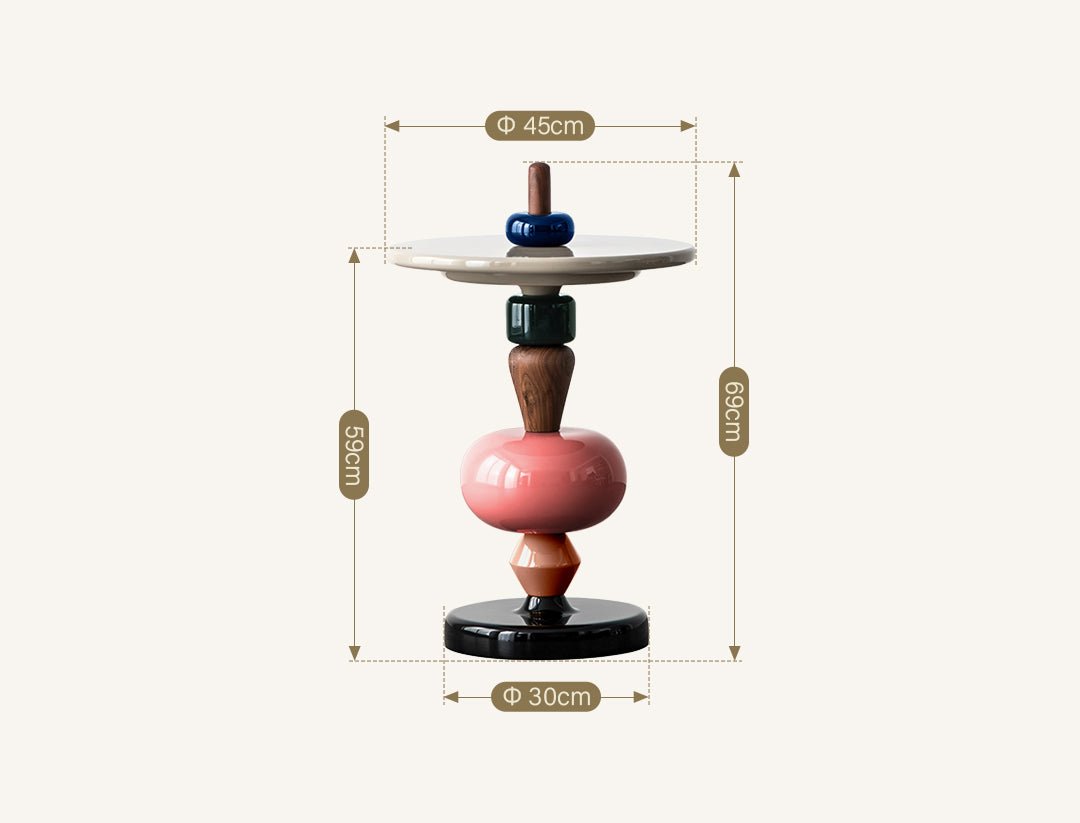 Holborn Pearls Round Side Table - Miola