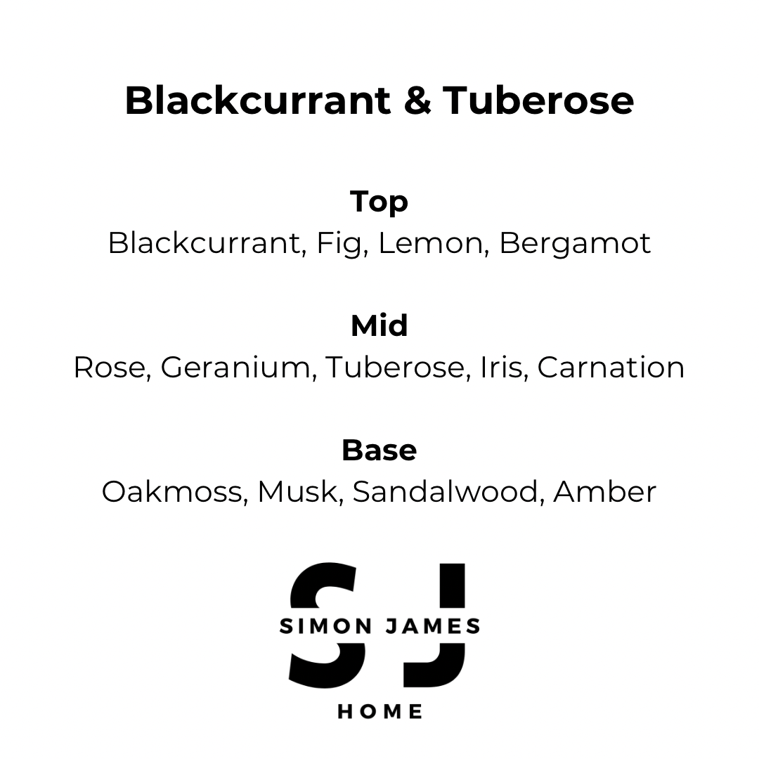 Blackcurrant & Tuberose Candle - Handmade, Soy Wax