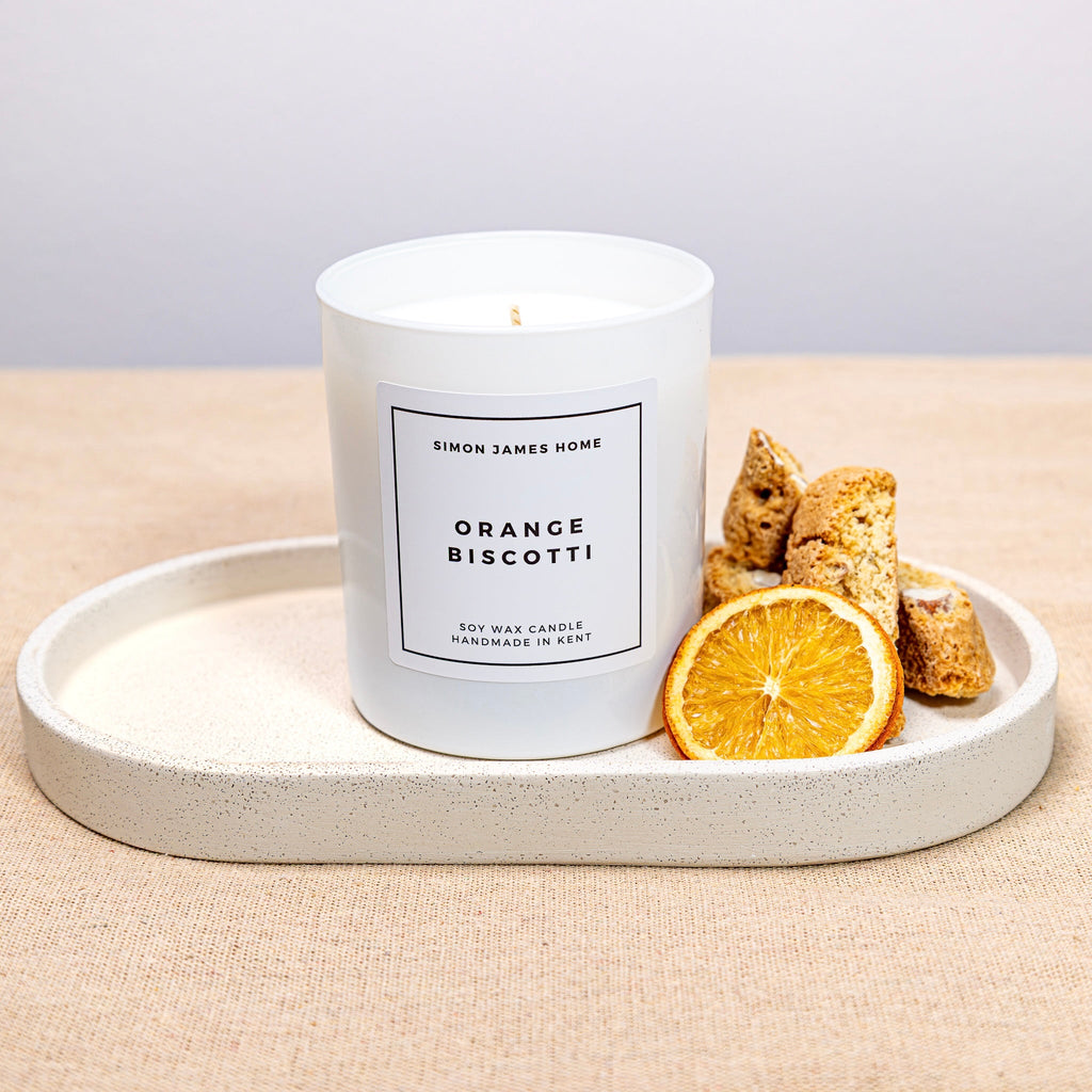 Orange Biscotti Candle - Handmade Soy Wax - Miola