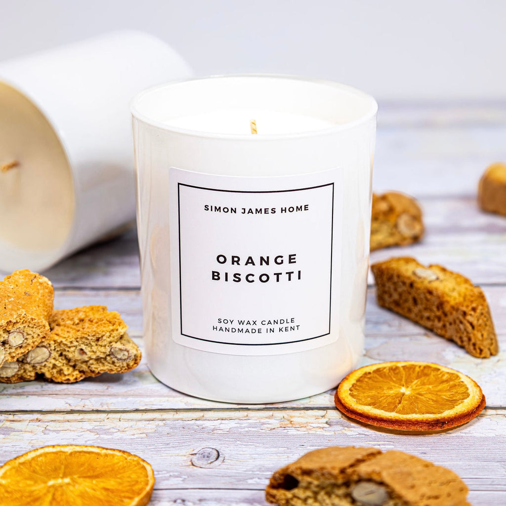 Orange Biscotti Candle - Handmade Soy Wax - Miola